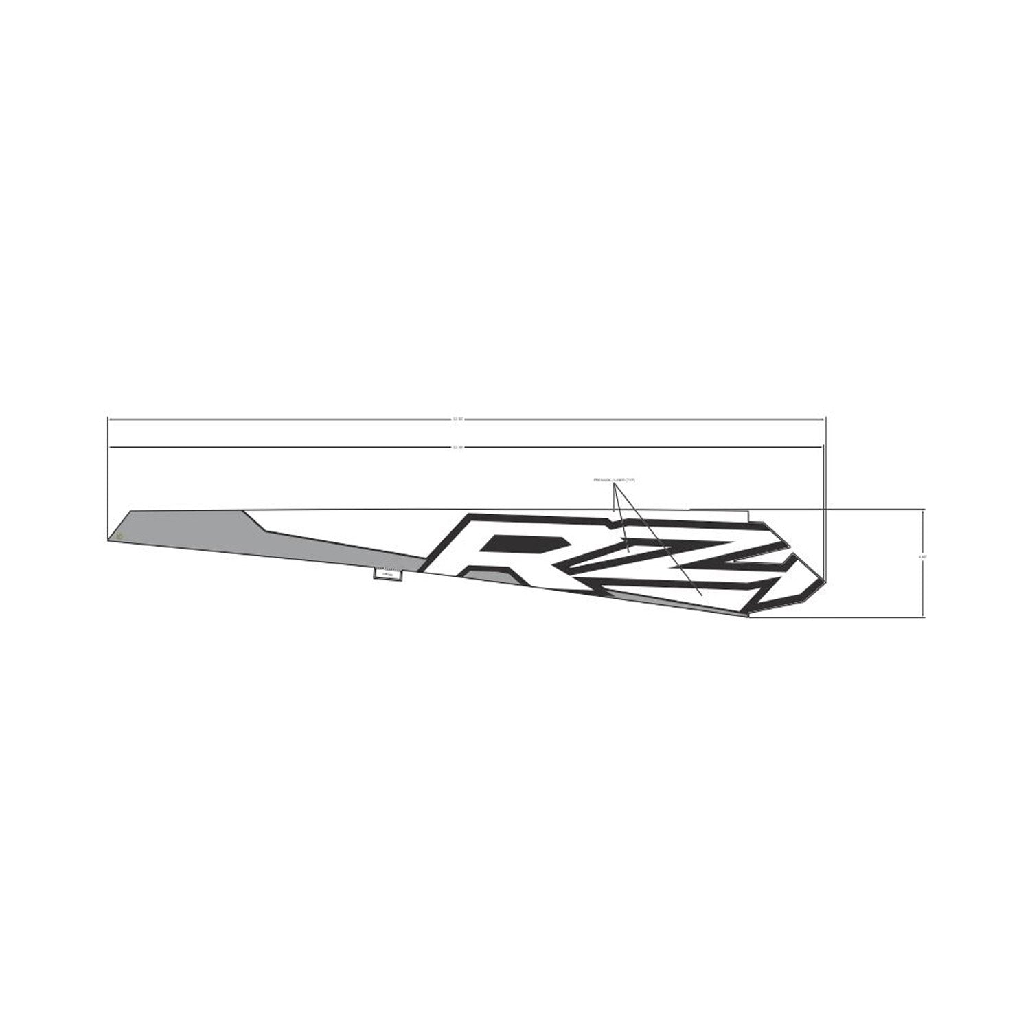 Rear Fender Decal, Upper, Right by Polaris