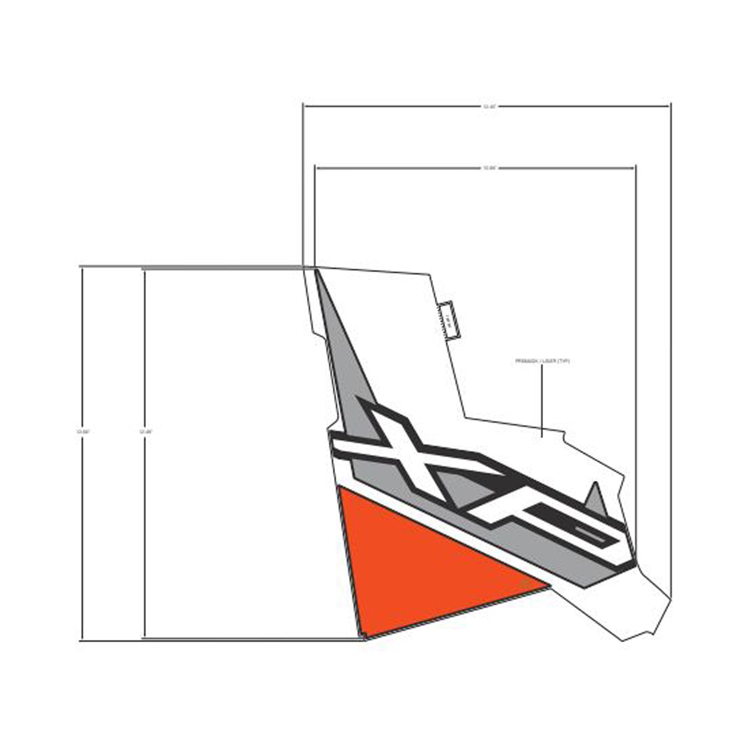 Rear Fender Decal, Lower, Right by Polaris