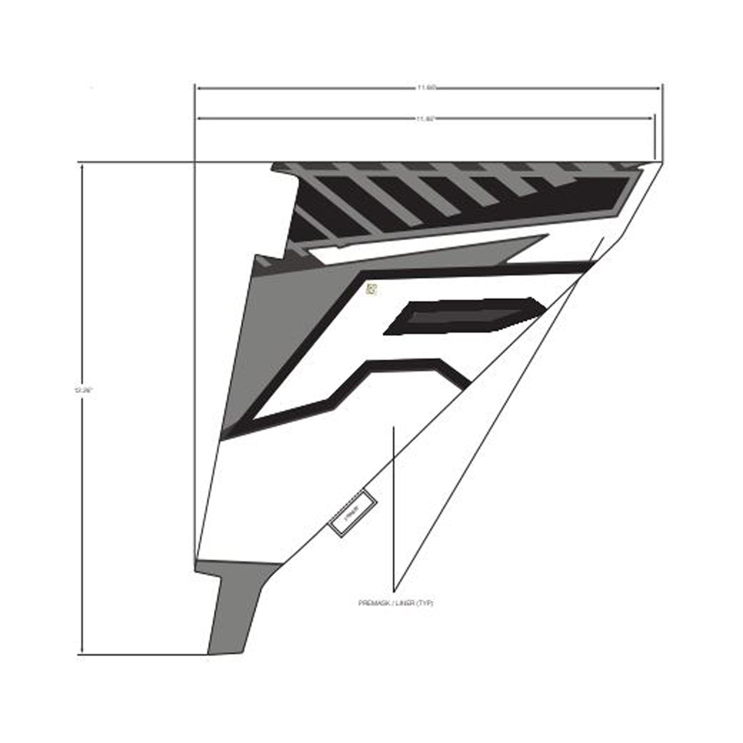 Bolster Cover Decal, Left by Polaris