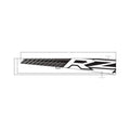 Black and white angular rear fender decal with large RZ lettering and a checkered pattern on the left side.