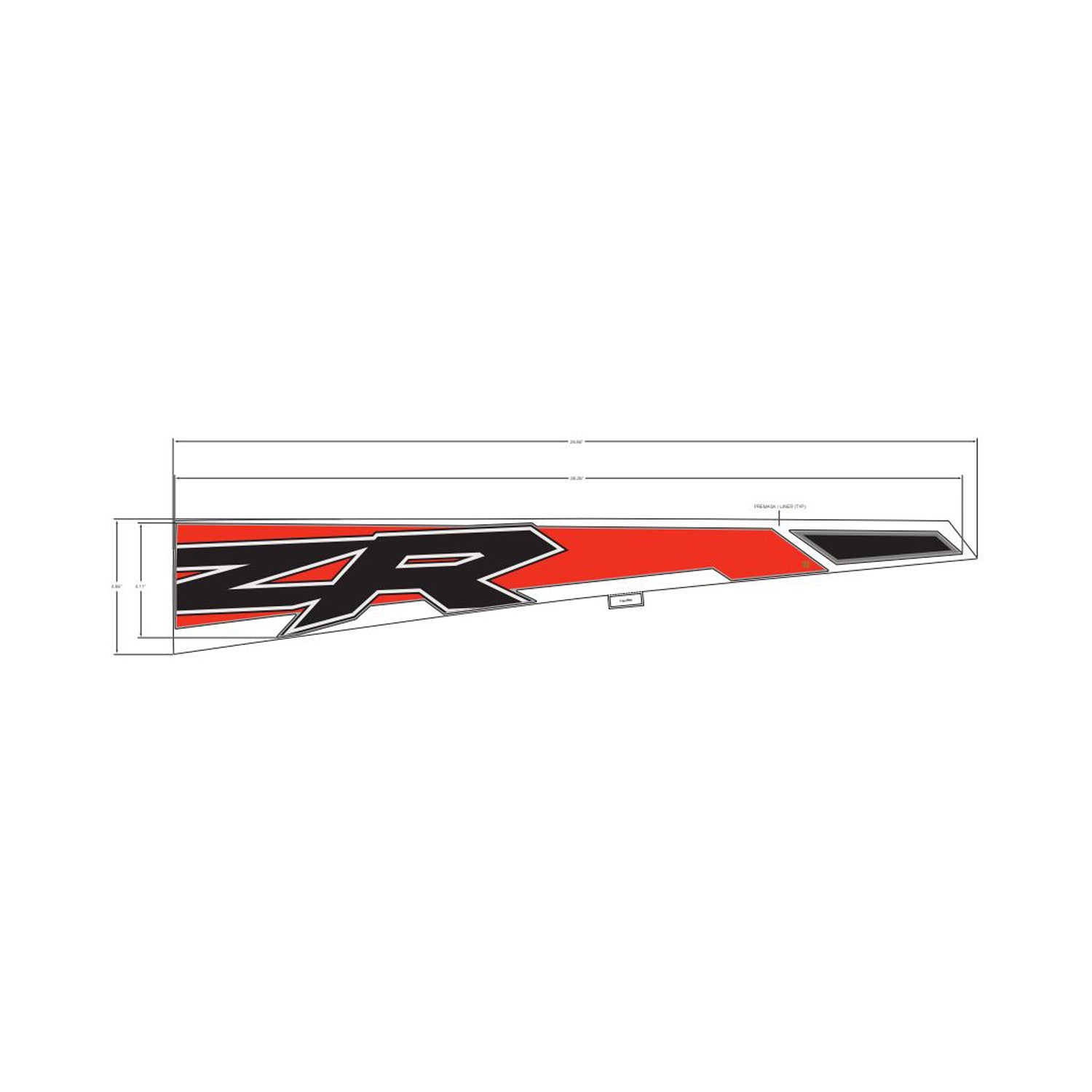 Rear Fender Decal, Upper, Left by Polaris