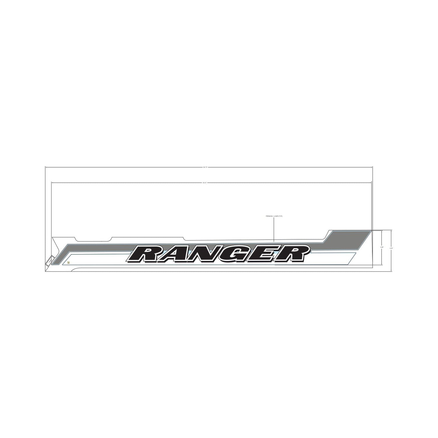 Cargo Box Side Decal, Ranger, Right by Polaris