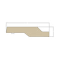 Beige right-side tailgate decal with angular cutouts for Polaris Ranger UTV, flat design.