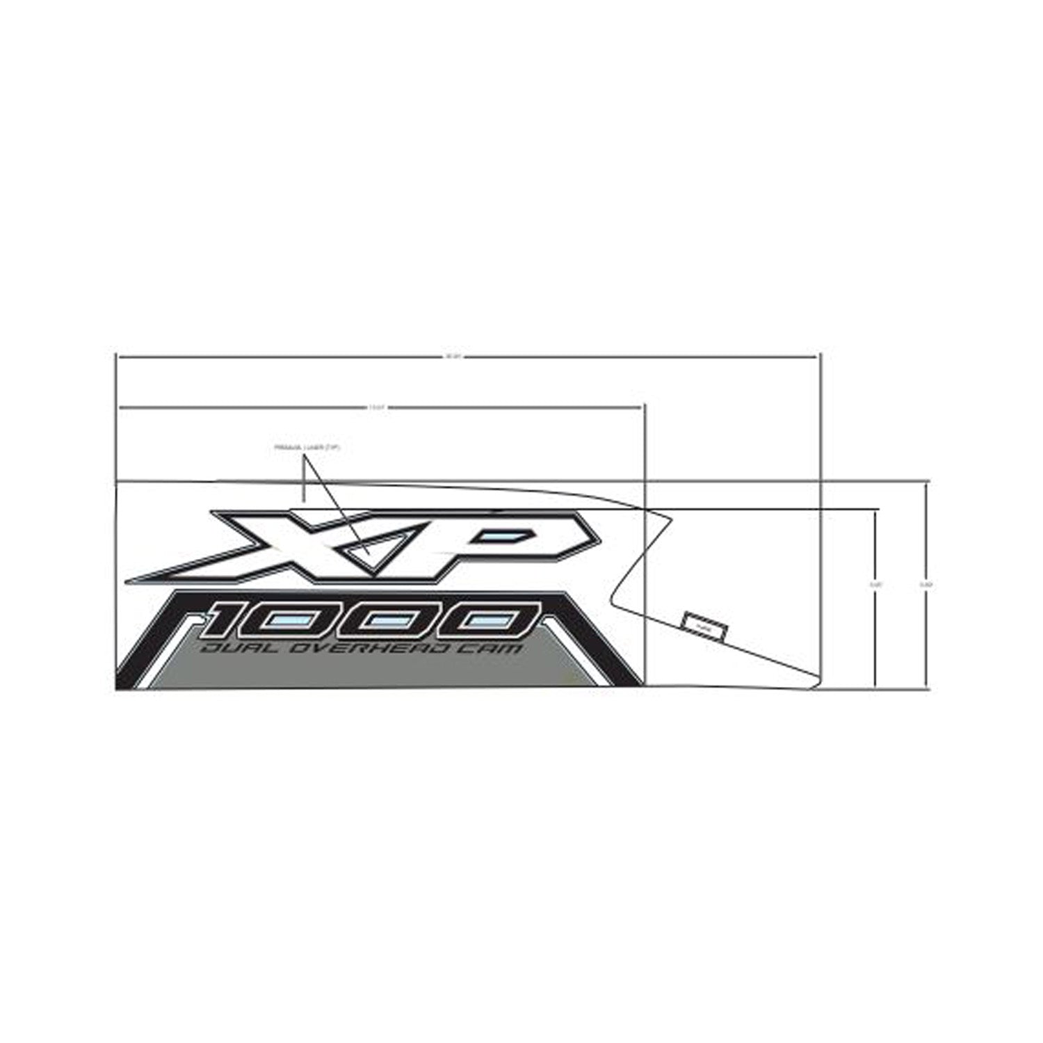 Front Fender Decal, Xp 1000, Right by Polaris