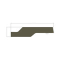 Matte dark gray angular tailgate decal with sharp edges, designed for left side placement.