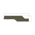 Olive green angular tailgate decal with sharp cutout, designed for Polaris Ranger UTVs.