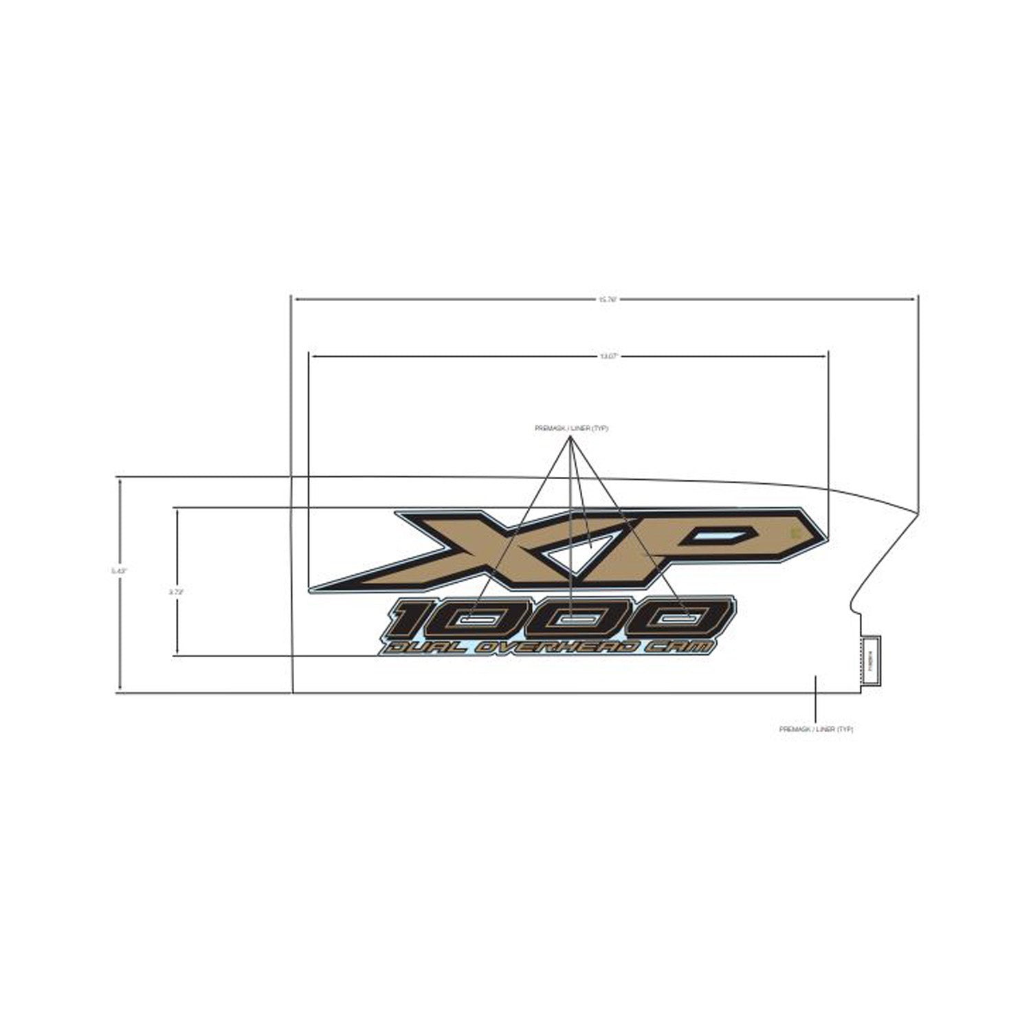Front Fender Decal, Xp 1000, Right by Polaris