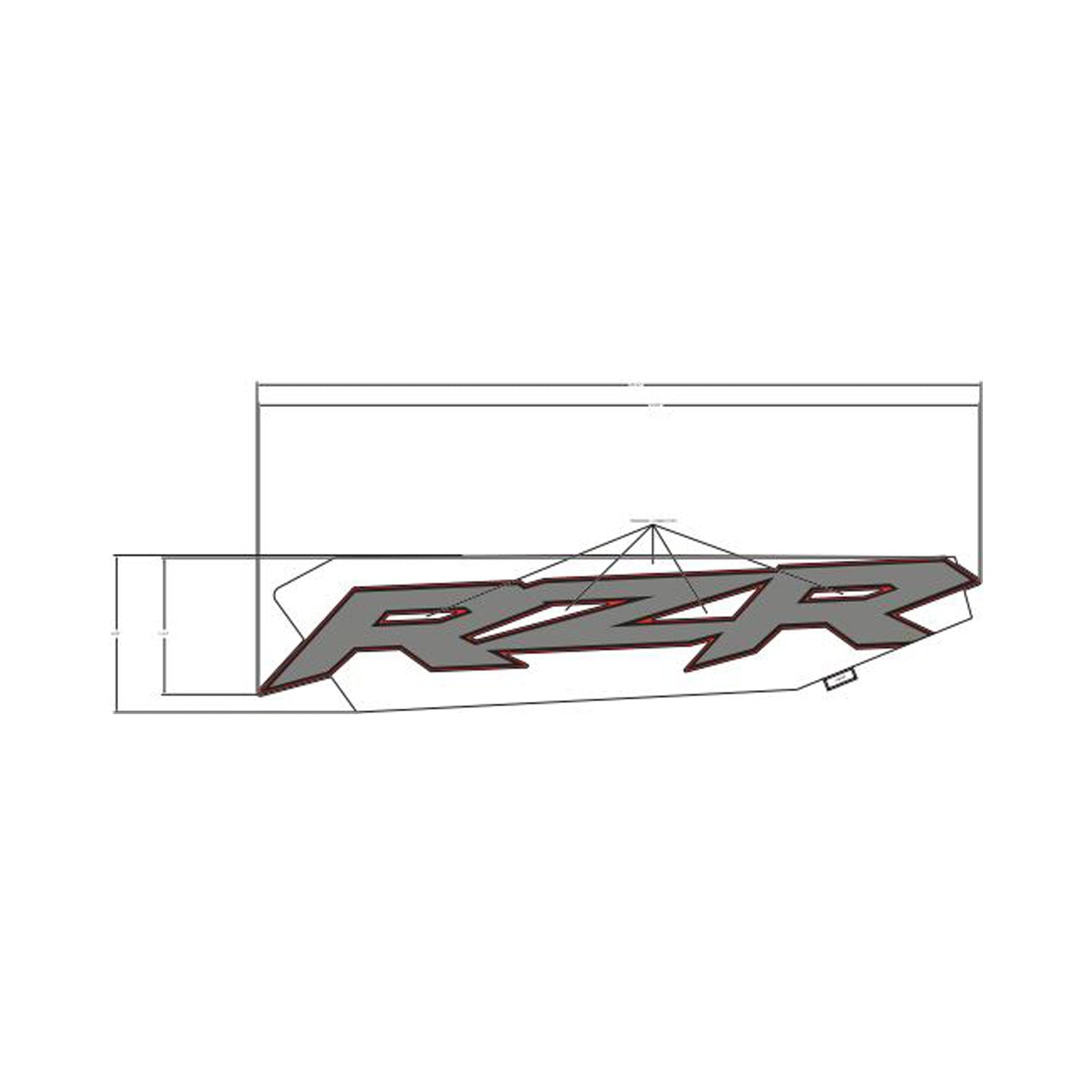 Upper Door Decal, RZR, Left by Polaris