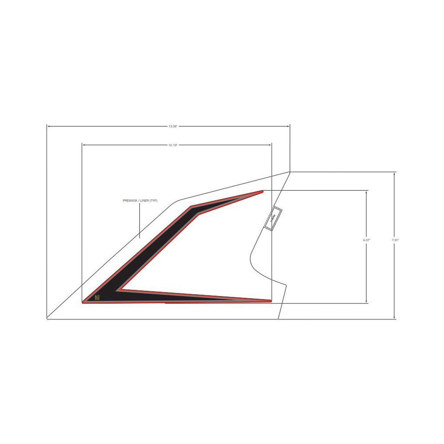 Rear Fender Decal, Upper, Right by Polaris