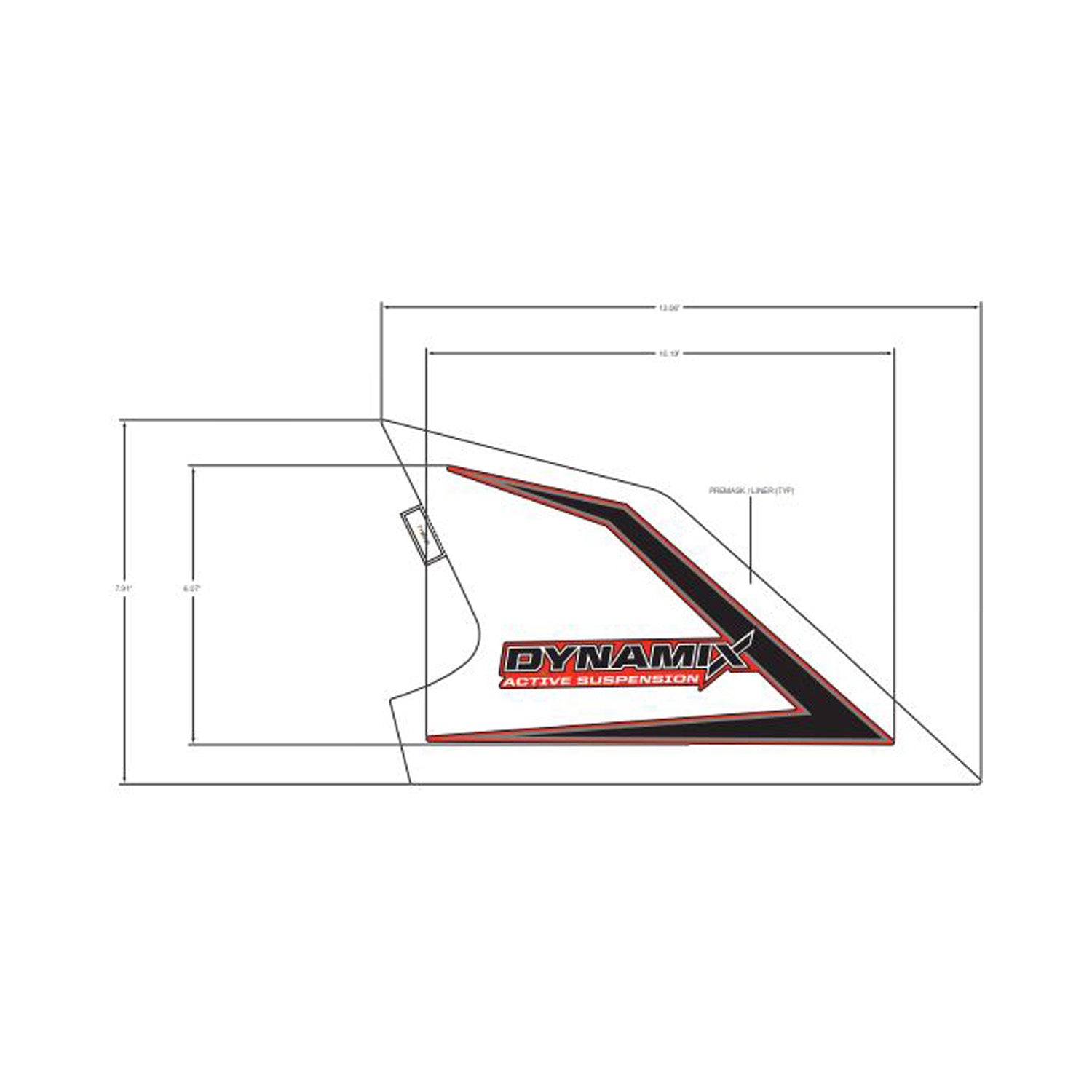 Rear Fender Decal, Upper, Dynamix, Left by Polaris