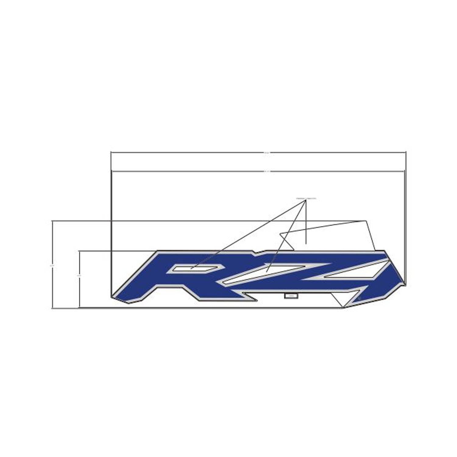 Rear Door Decal, Middle, RZR, Right by Polaris