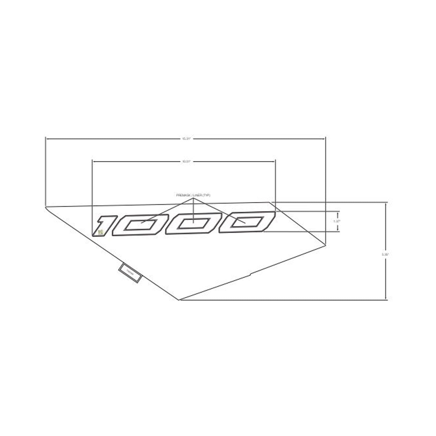 Front Fender Decal, Upper, 1000, Left by Polaris