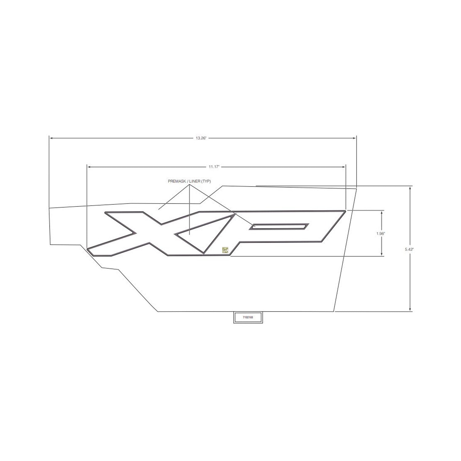Front Fender Decal, Upper, Xp, Left by Polaris