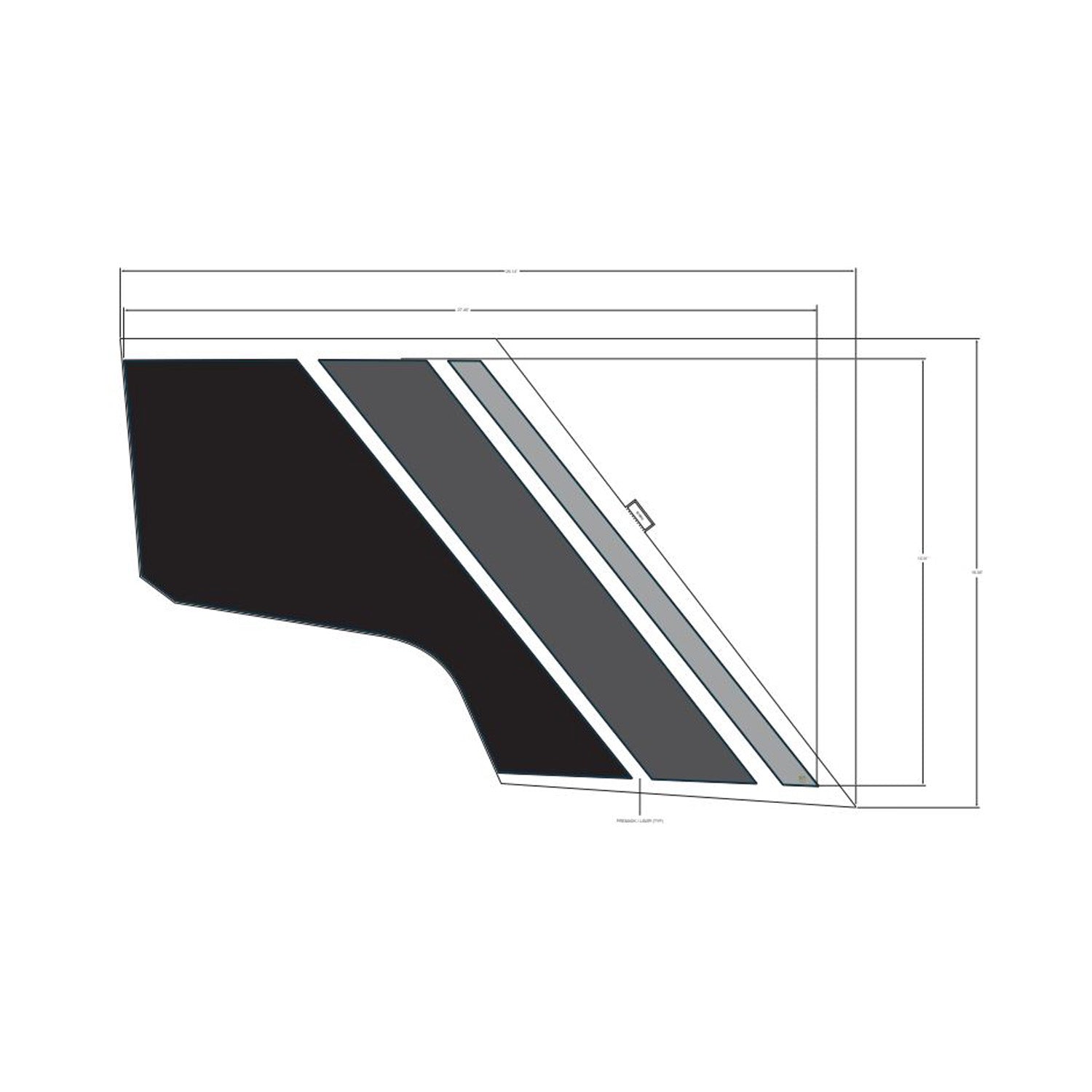 Rear Door Decal, Middle, Right by Polaris