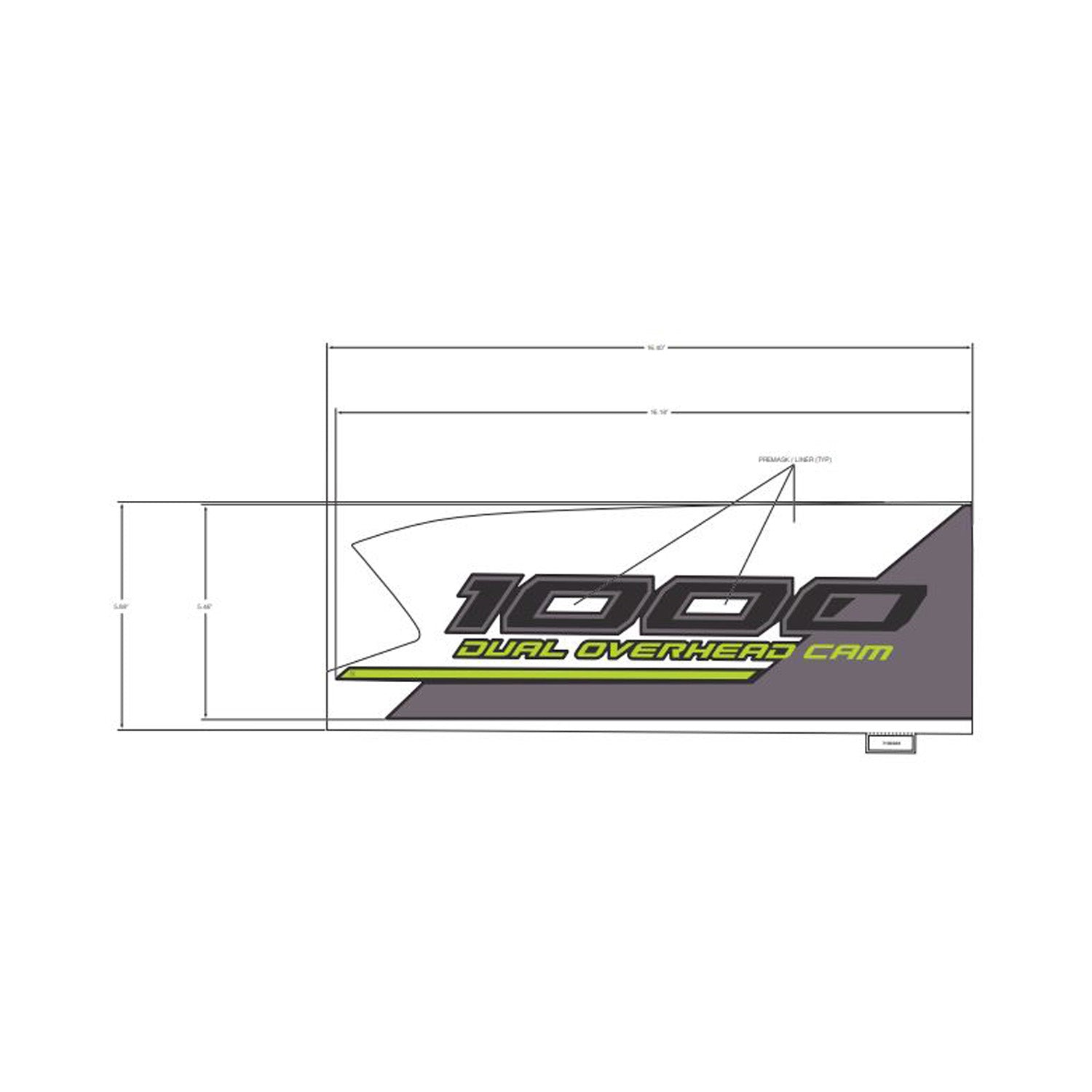 Front Fender Decal, Upper, 1000, Left by Polaris