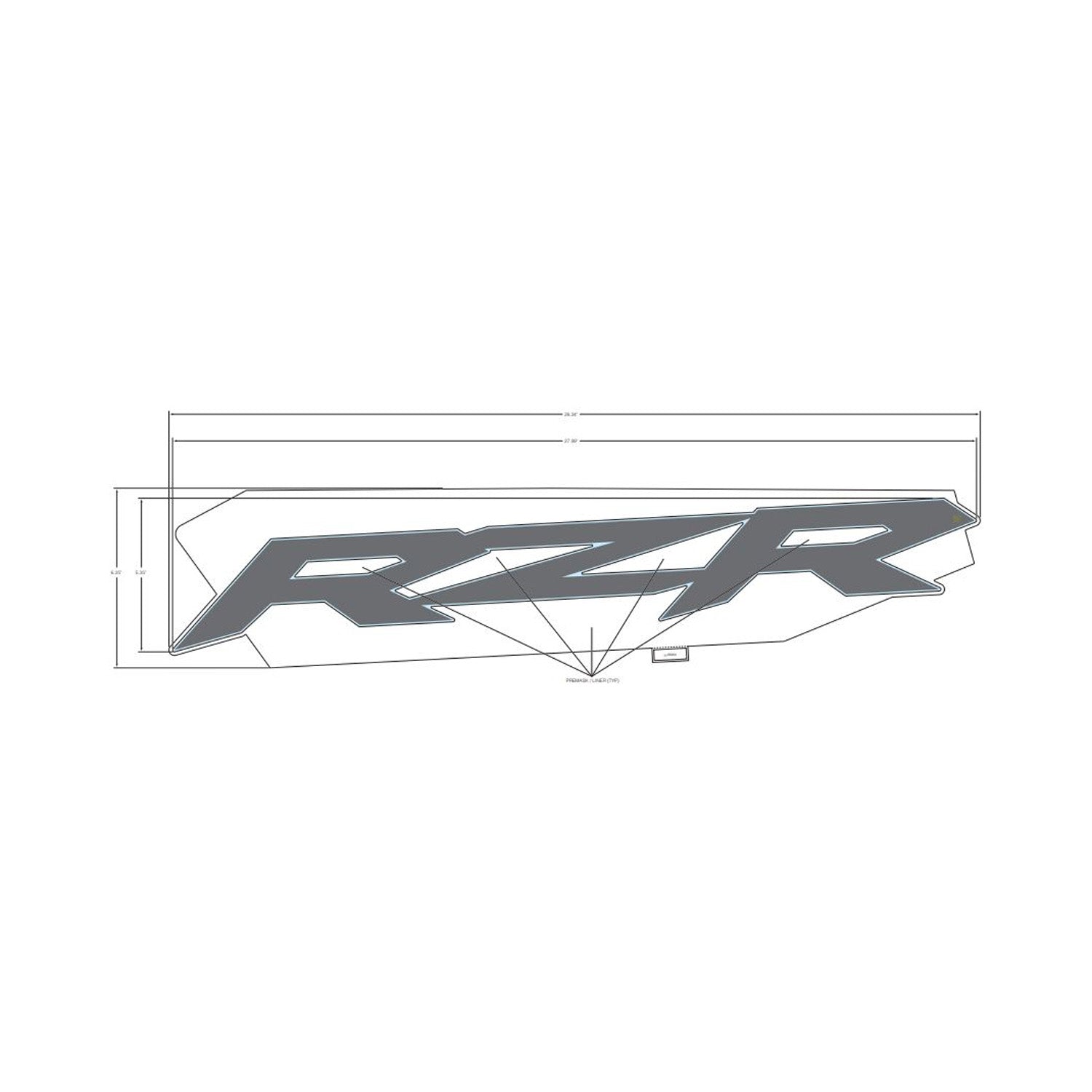 Upper Door Decal, RZR, Left by Polaris