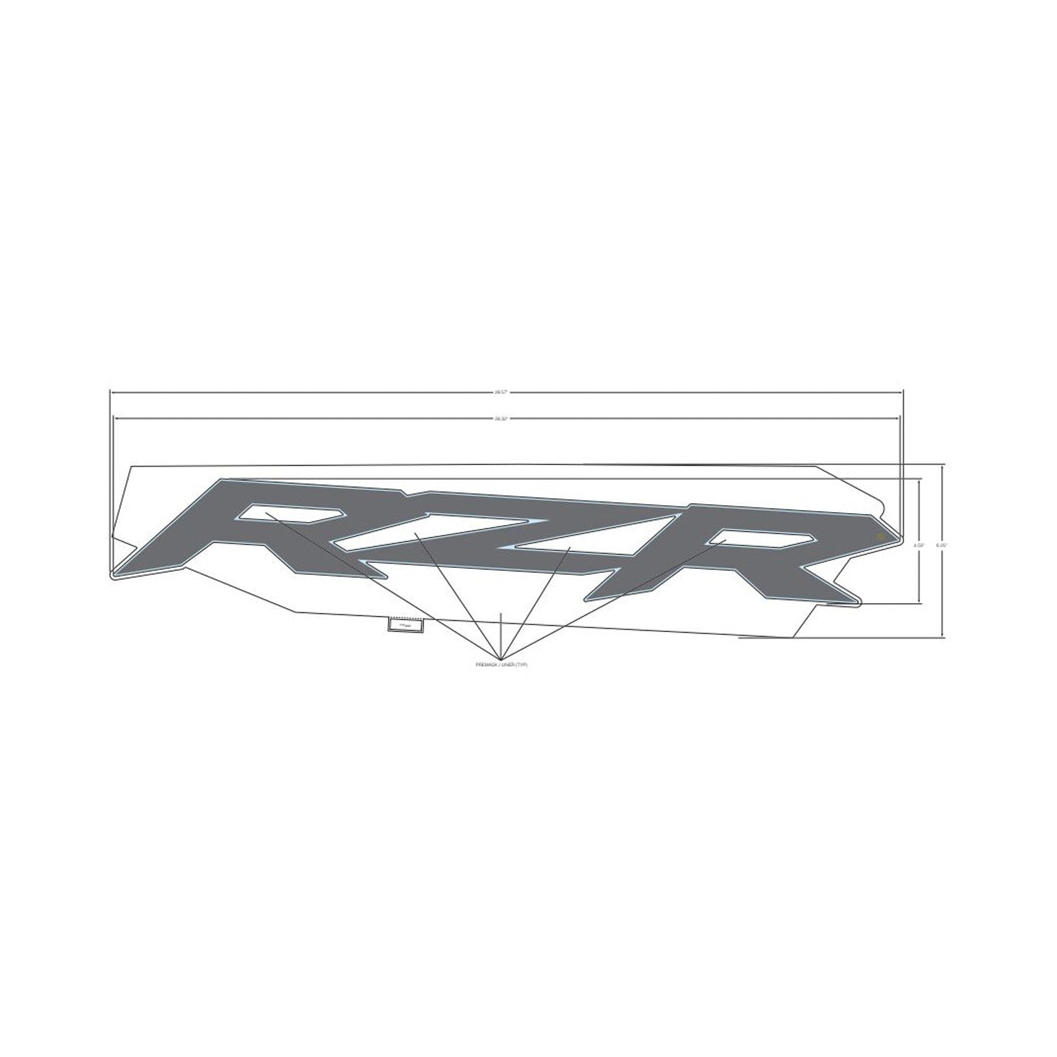Upper Door Decal, RZR, Right by Polaris