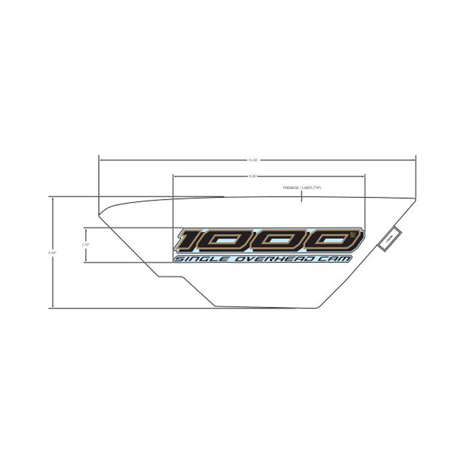 Front Fender Decal, 1000, Left by Polaris