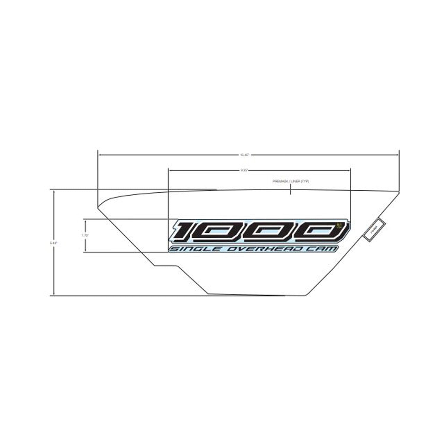 Front Fender Decal, 1000, Left by Polaris