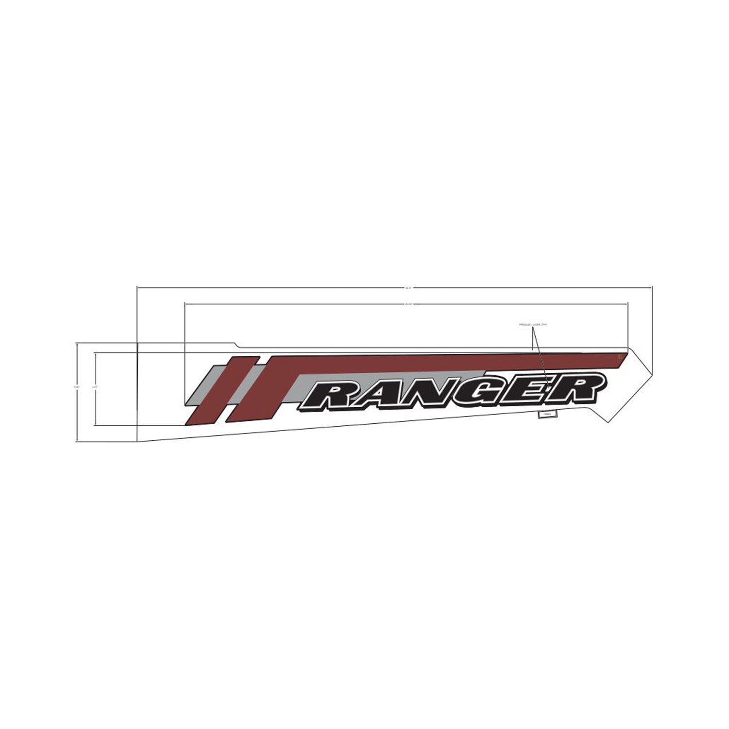 Cargo Box Side Decal, Ranger, Left by Polaris