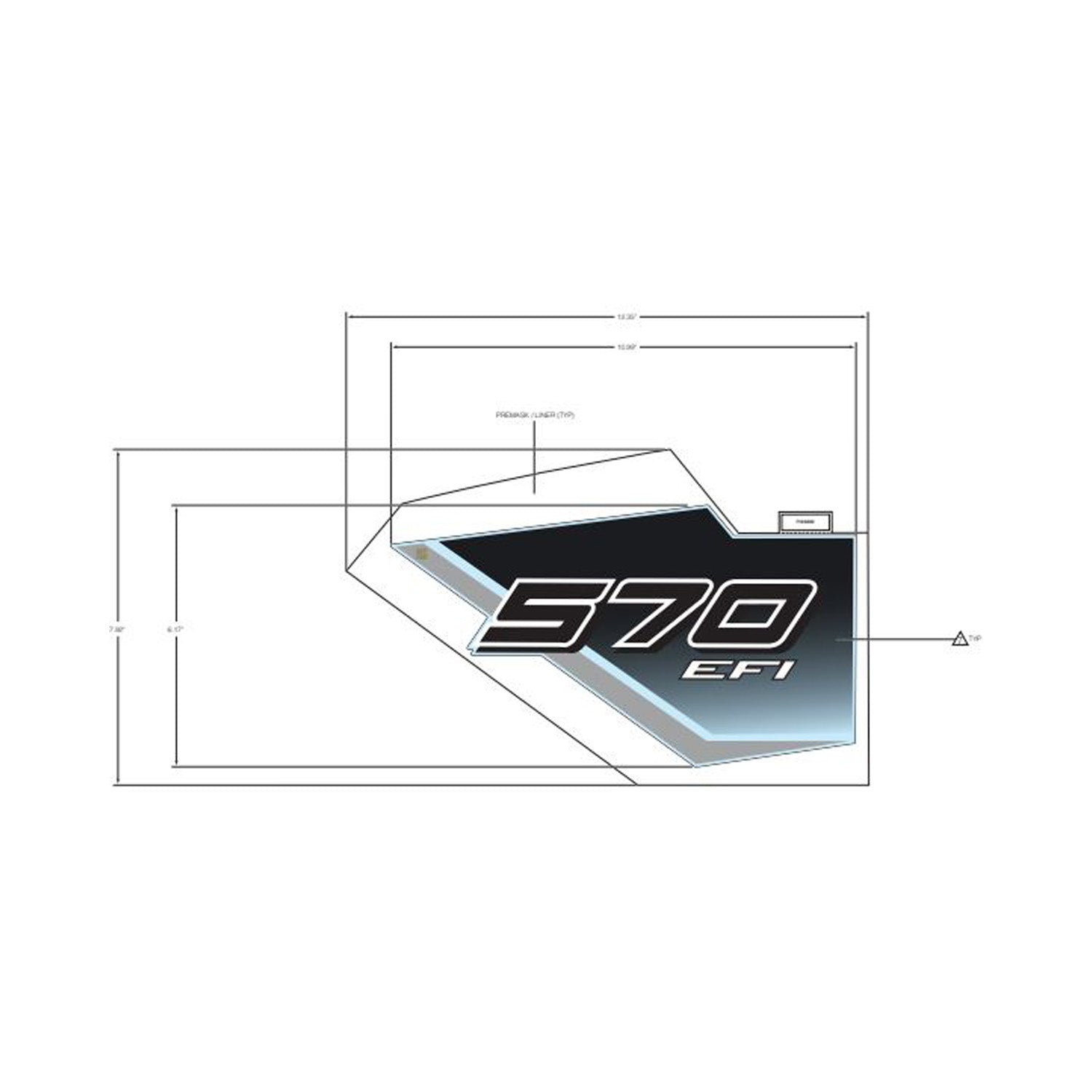 Front Fender Decal, 570, Left by Polaris