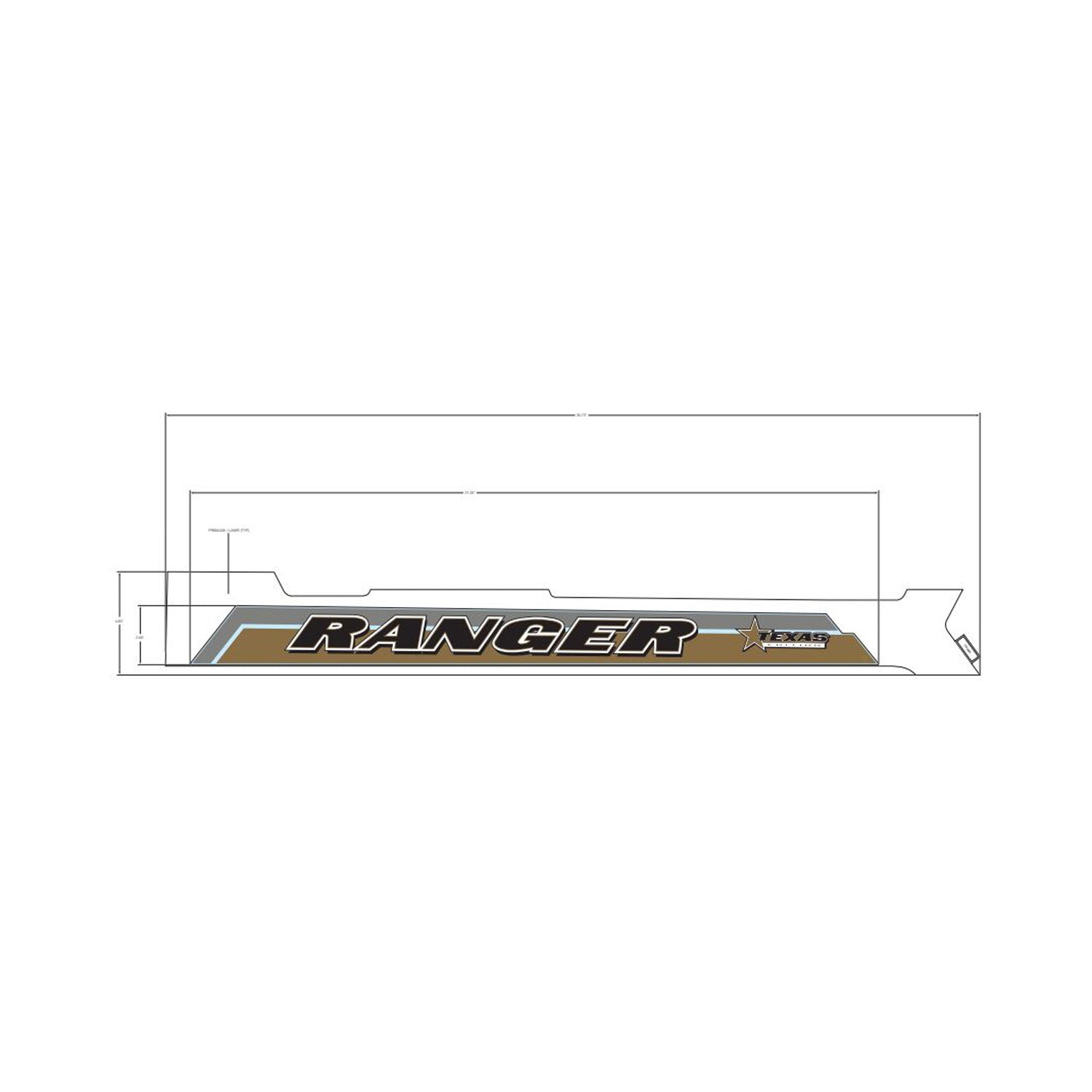 Cargo Box Side Decal, Ranger, Left by Polaris