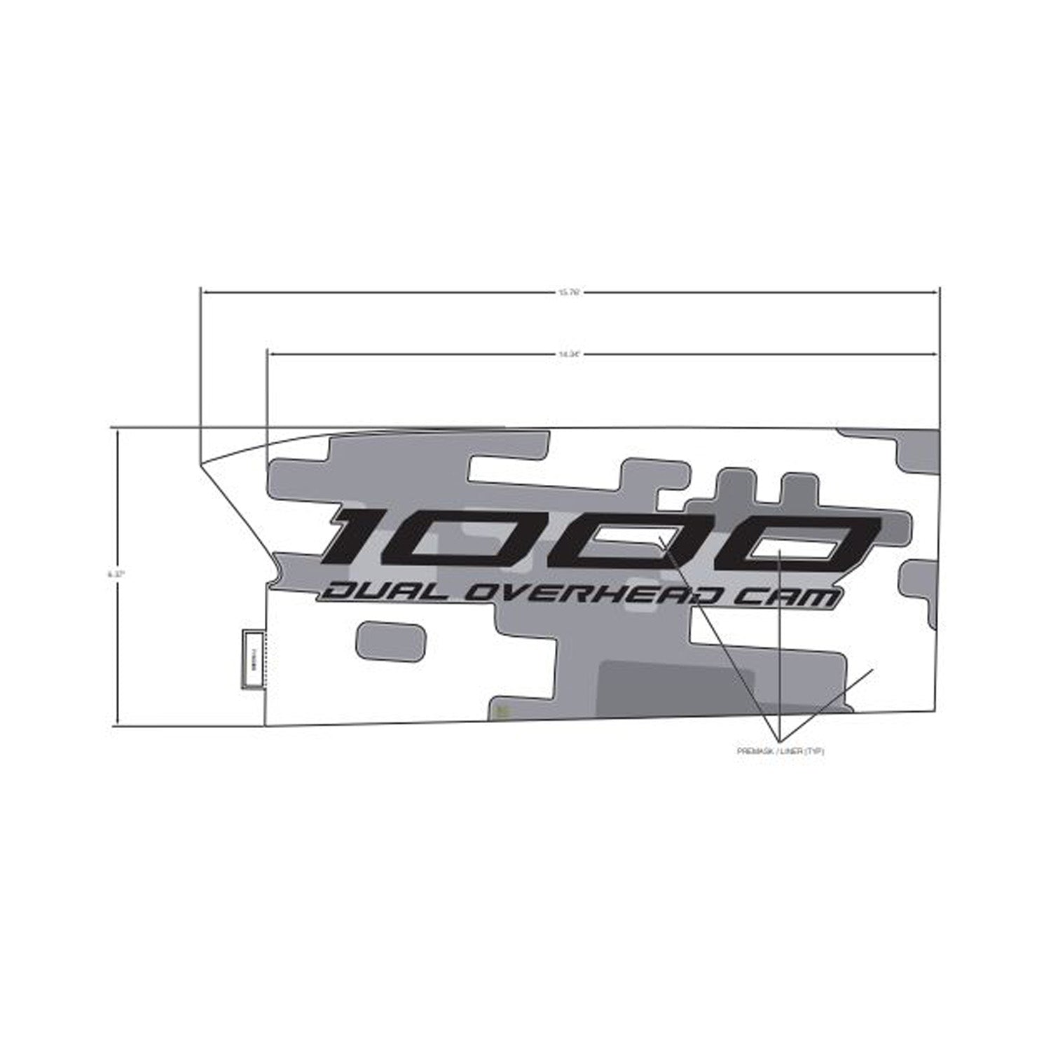 Front Fender Decal, Upper, 1000, Left by Polaris