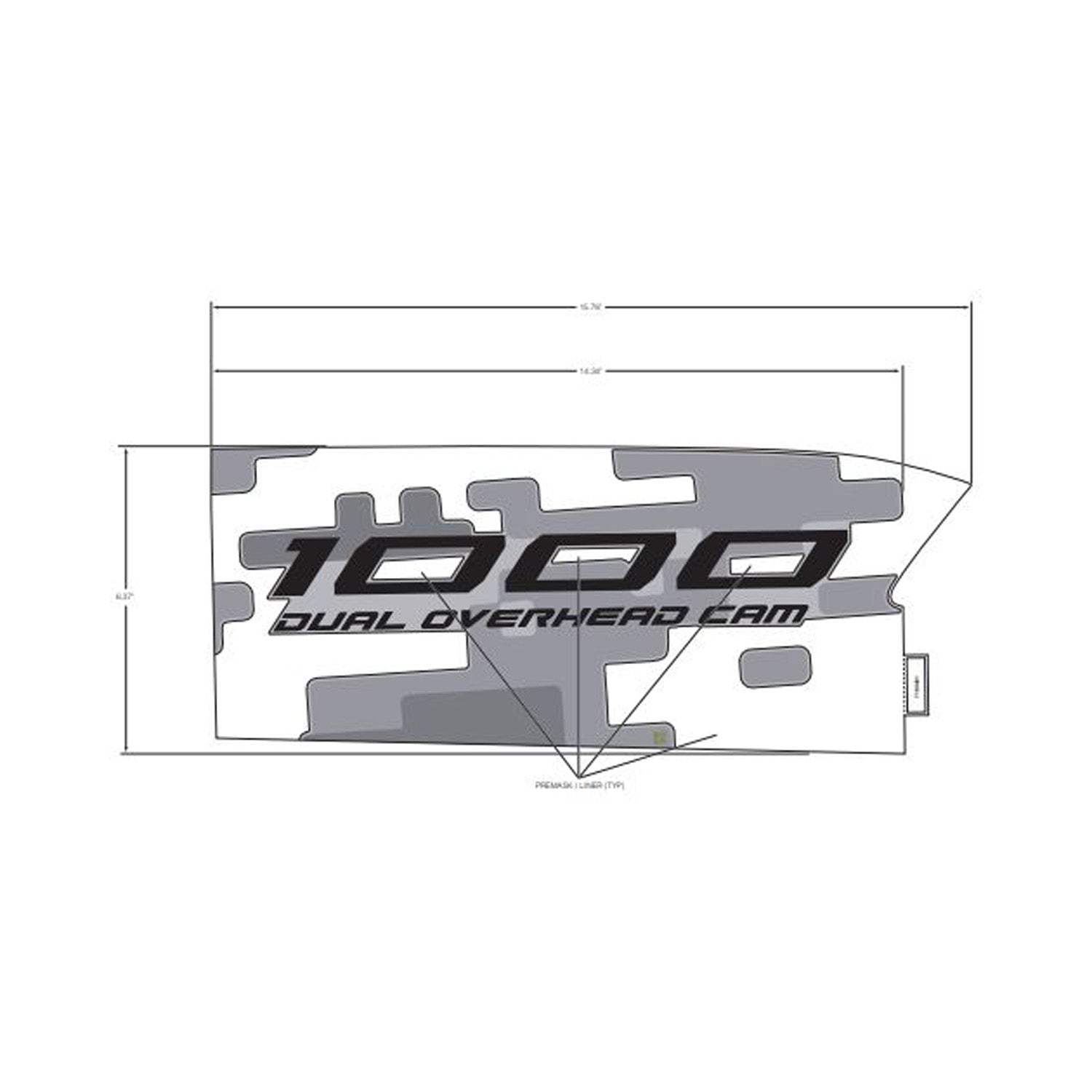 Front Fender Decal, Upper, 1000, Right by Polaris