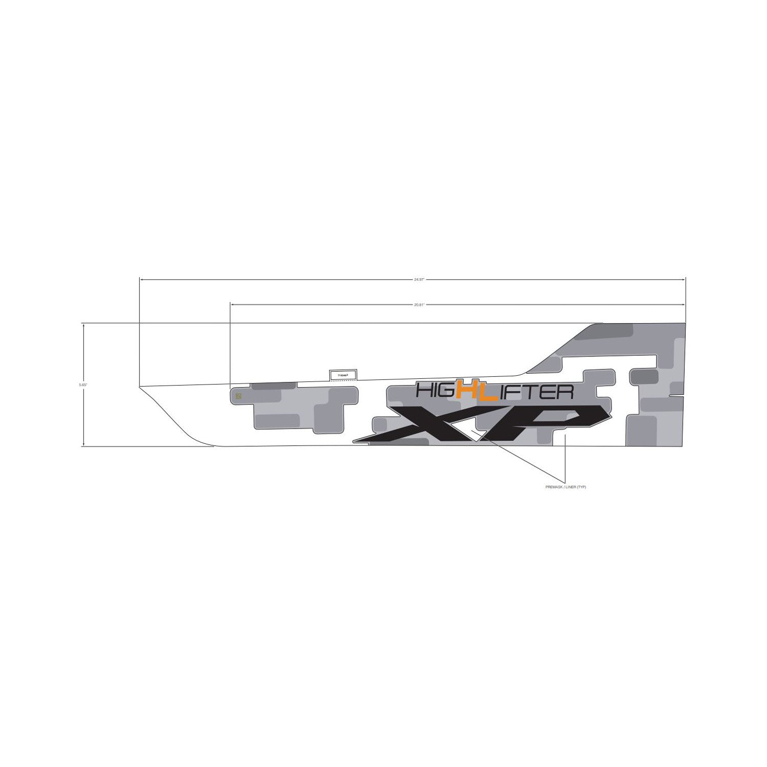 Front Upper Door Decal, Right by Polaris
