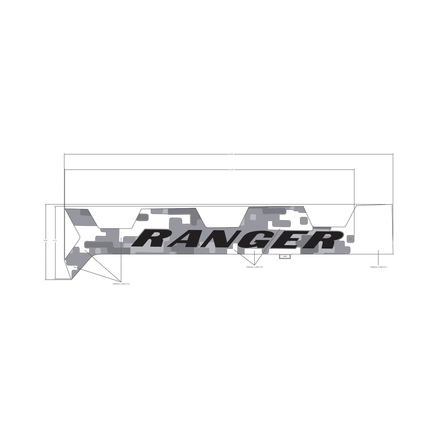 Cargo Box Decal, Ranger, Right by Polaris