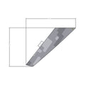 Gray camouflage-patterned triangular hood decal with angular design and adhesive backing tab.