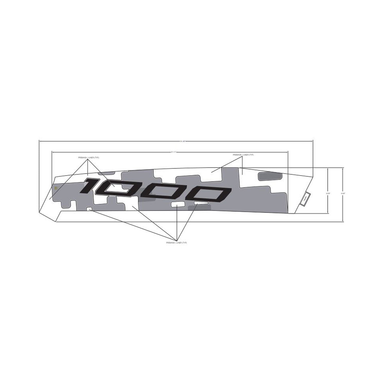 Front Fender Decal, 1000, Right by Polaris