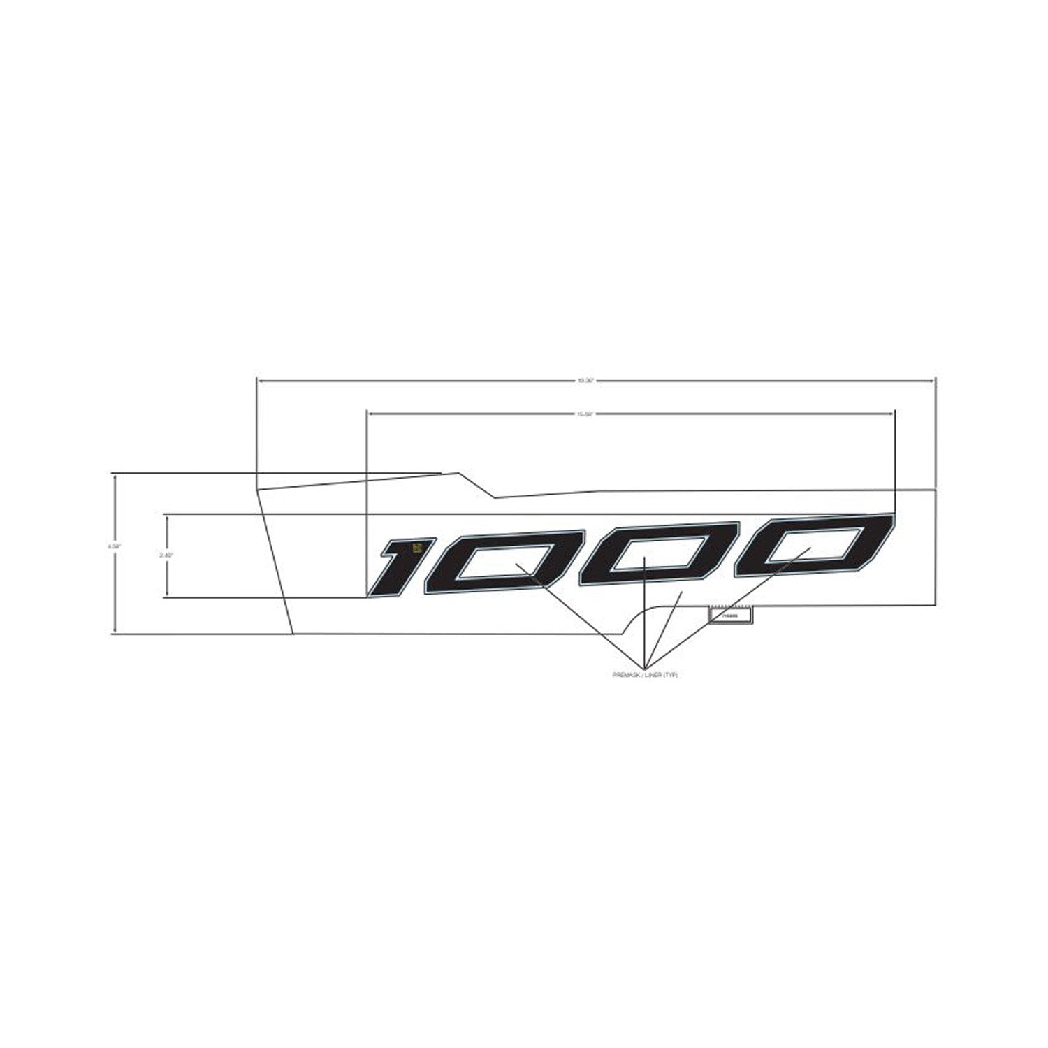 Front Fender Decal, 1000, Right by Polaris