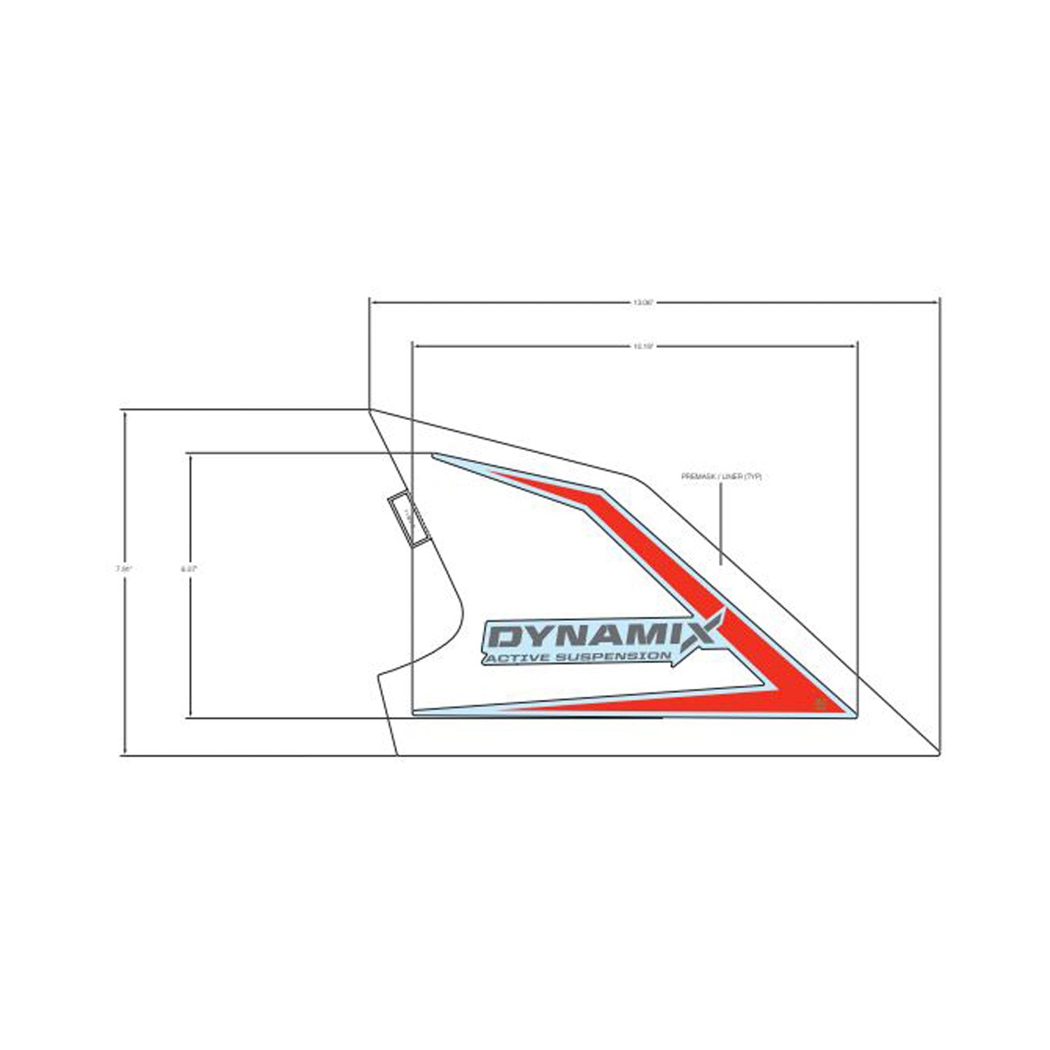 Rear Fender Decal, Upper, Dynamix, Left by Polaris