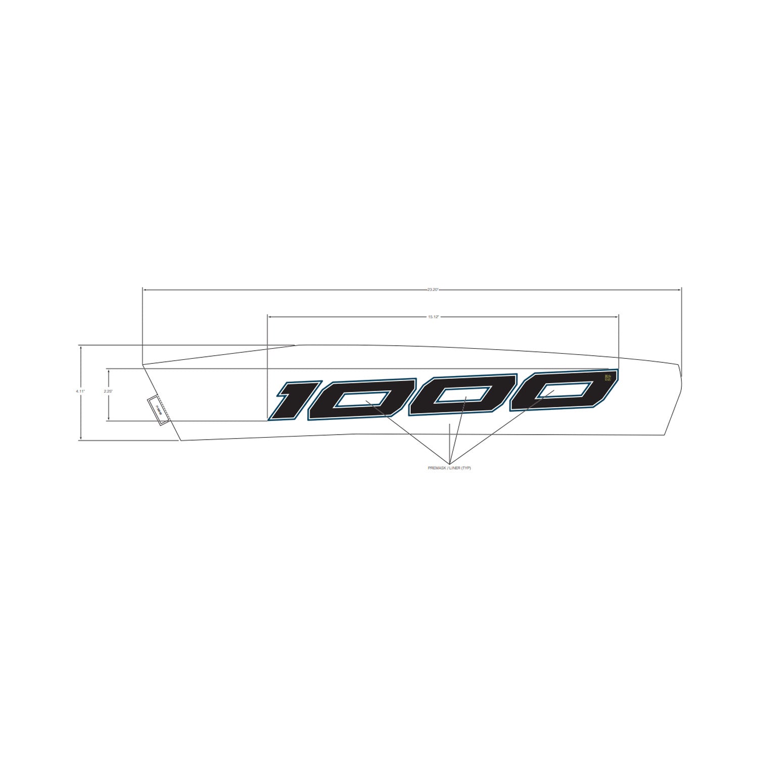 Front Fender Decal, Upper, Left by Polaris