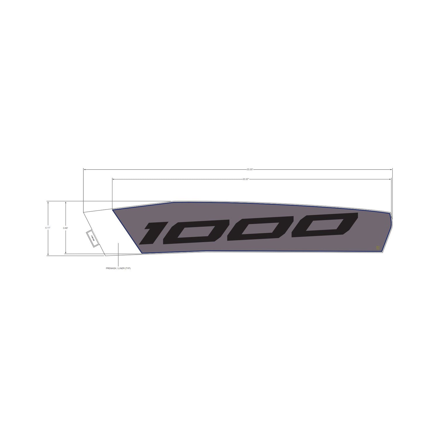 Front Fender Decal, Upper, Left by Polaris