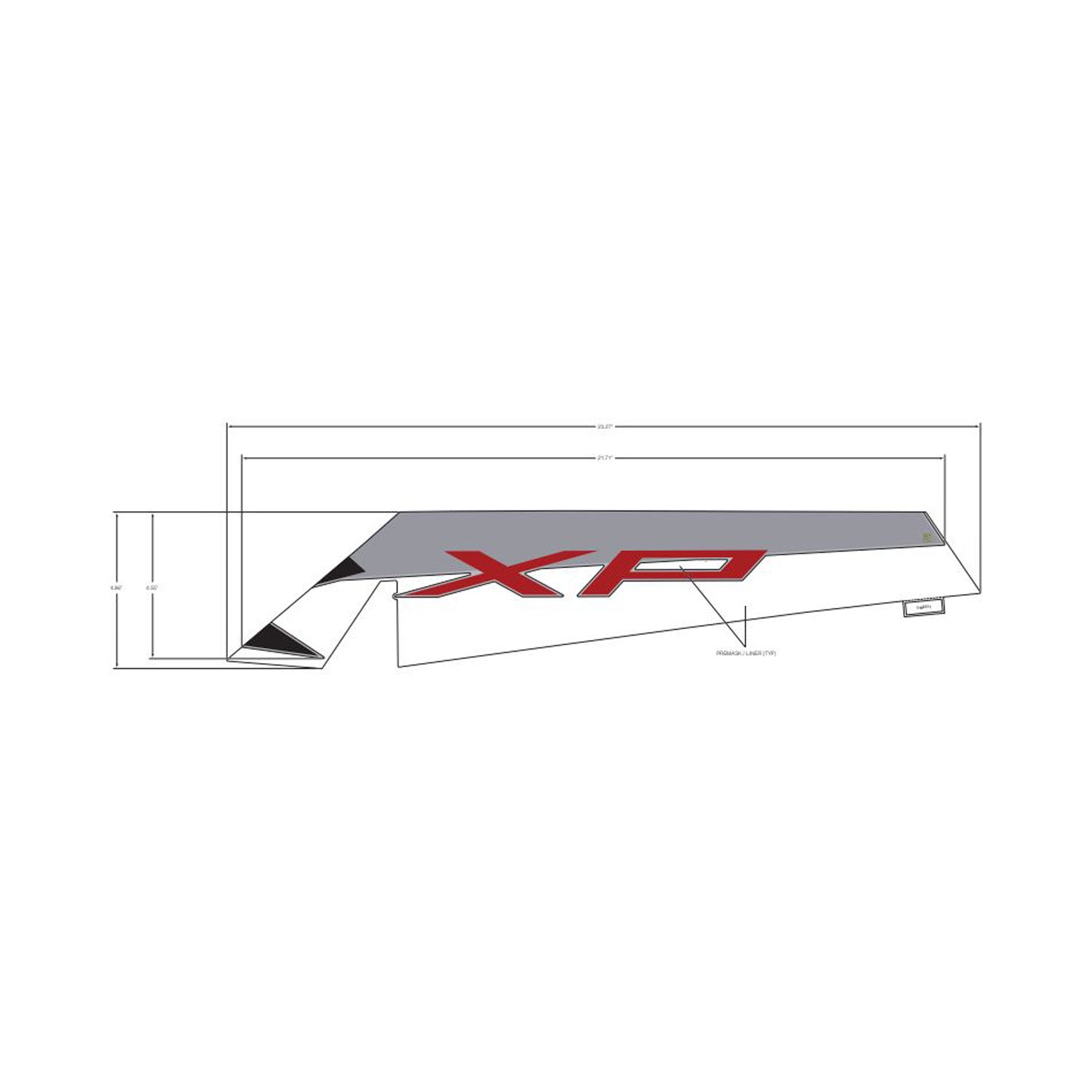 Rear Fender Decal, Upper, Left by Polaris
