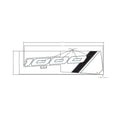 White and black front fender decal with "1000" text and angular stripe design.