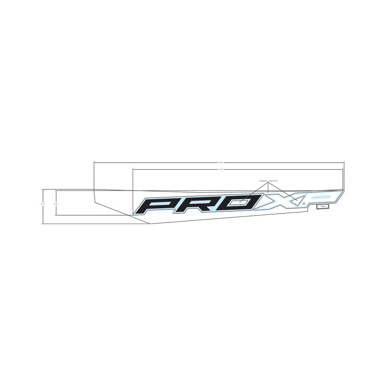 Rear Fender Decal, Lower, Pro XP, Left by Polaris