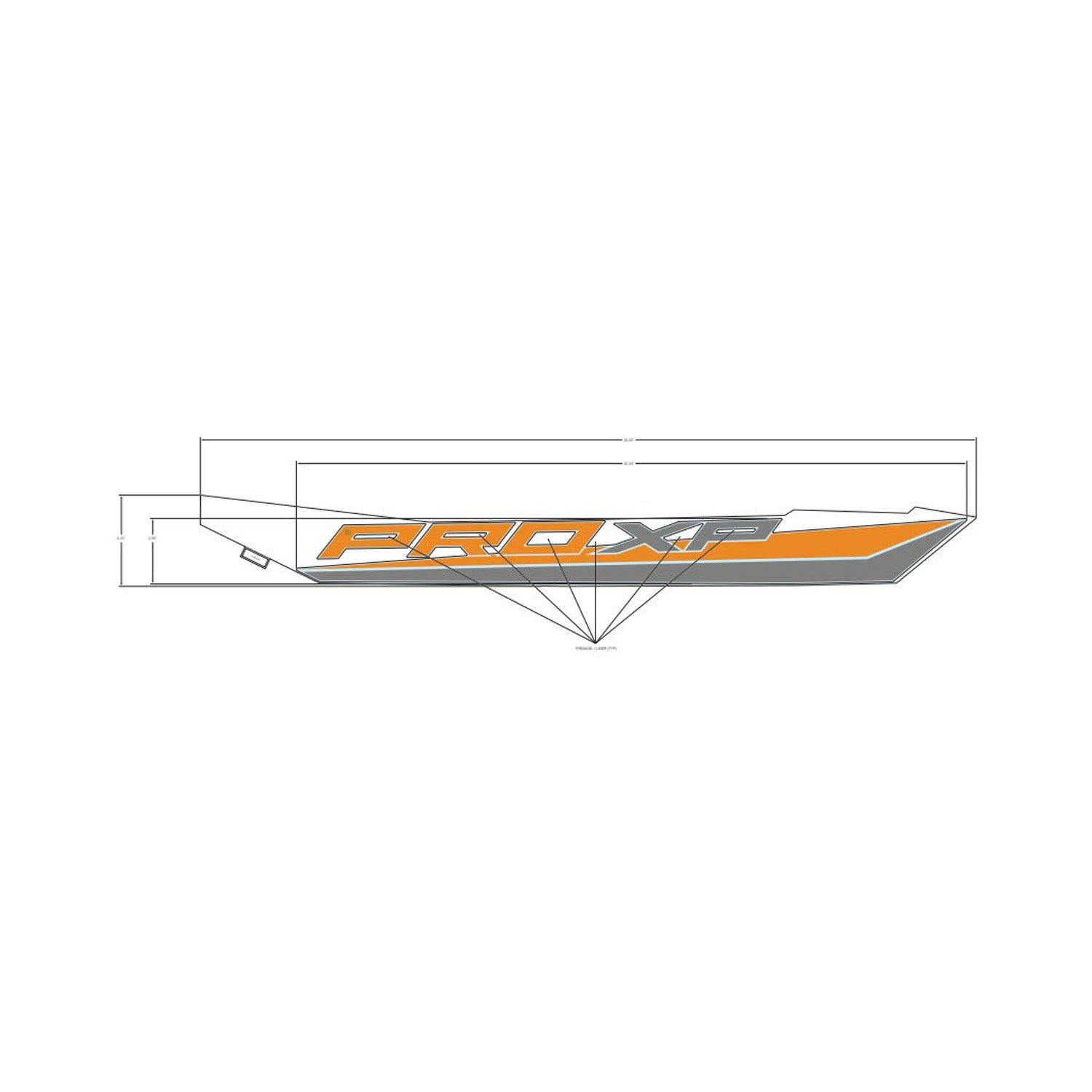 Rear Fender Decal, Lower, Pro XP, Left by Polaris