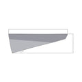 Gray and dark gray angular vinyl decal for upper middle right door with sharp geometric design.