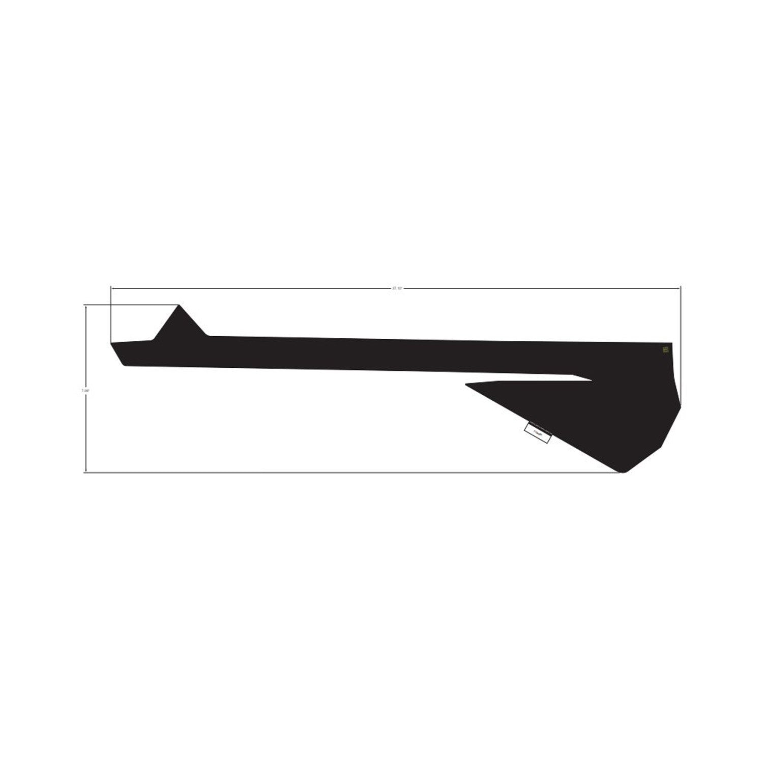 Black angular lower door decal with sharp geometric design and Polaris branding on the bottom edge.