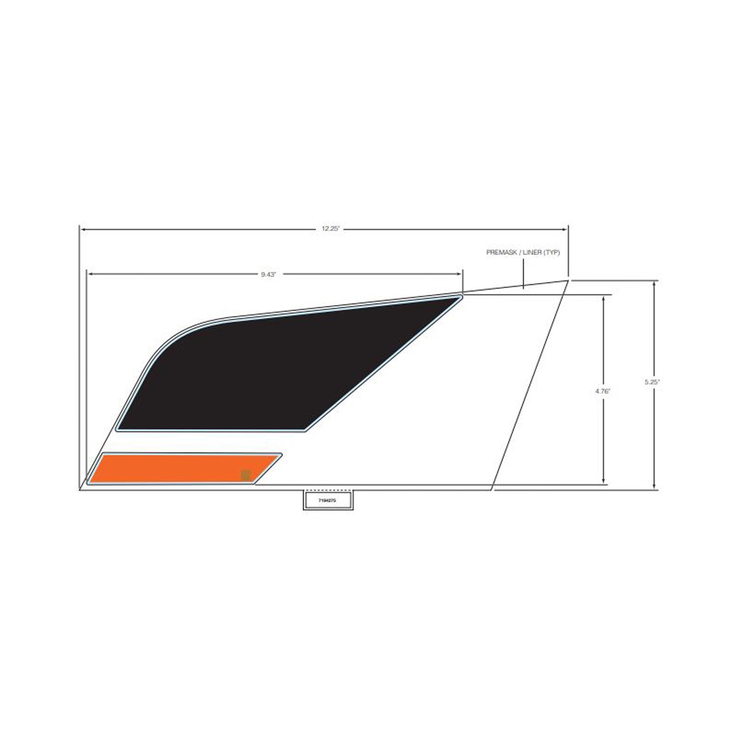 Rear Fender Decal, Lower, Left by Polaris