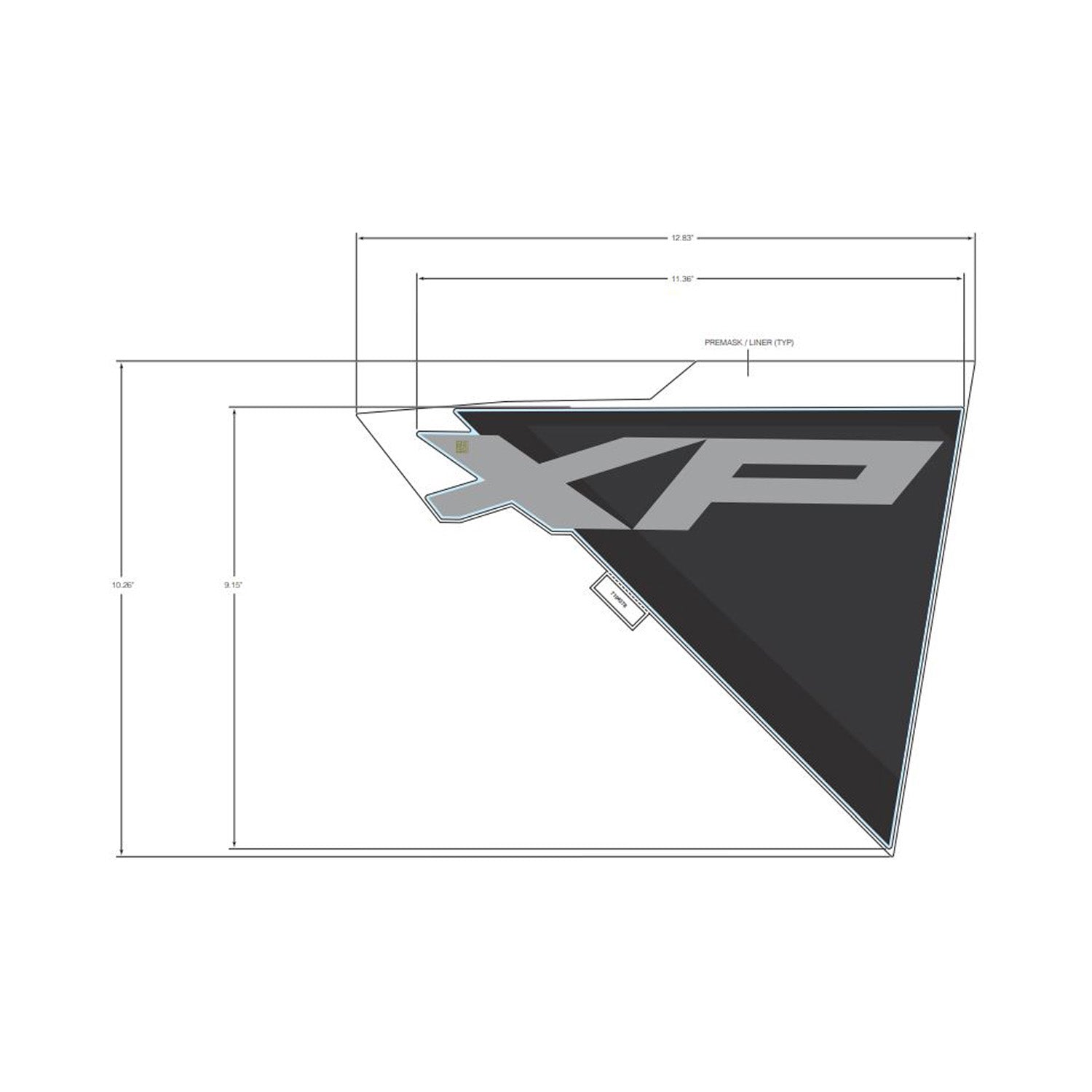 Front Fender Decal, Upper, Xp, Left by Polaris