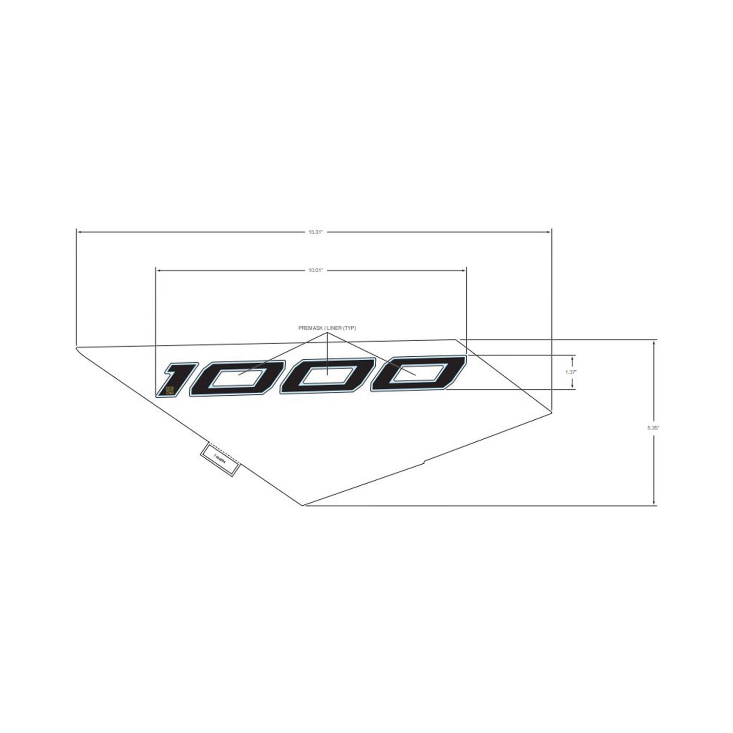 Front Fender Decal, Upper, 1000, Left by Polaris