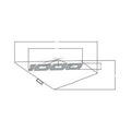 Silver and black angular decal with "1000" text for left front fender of Polaris UTV.