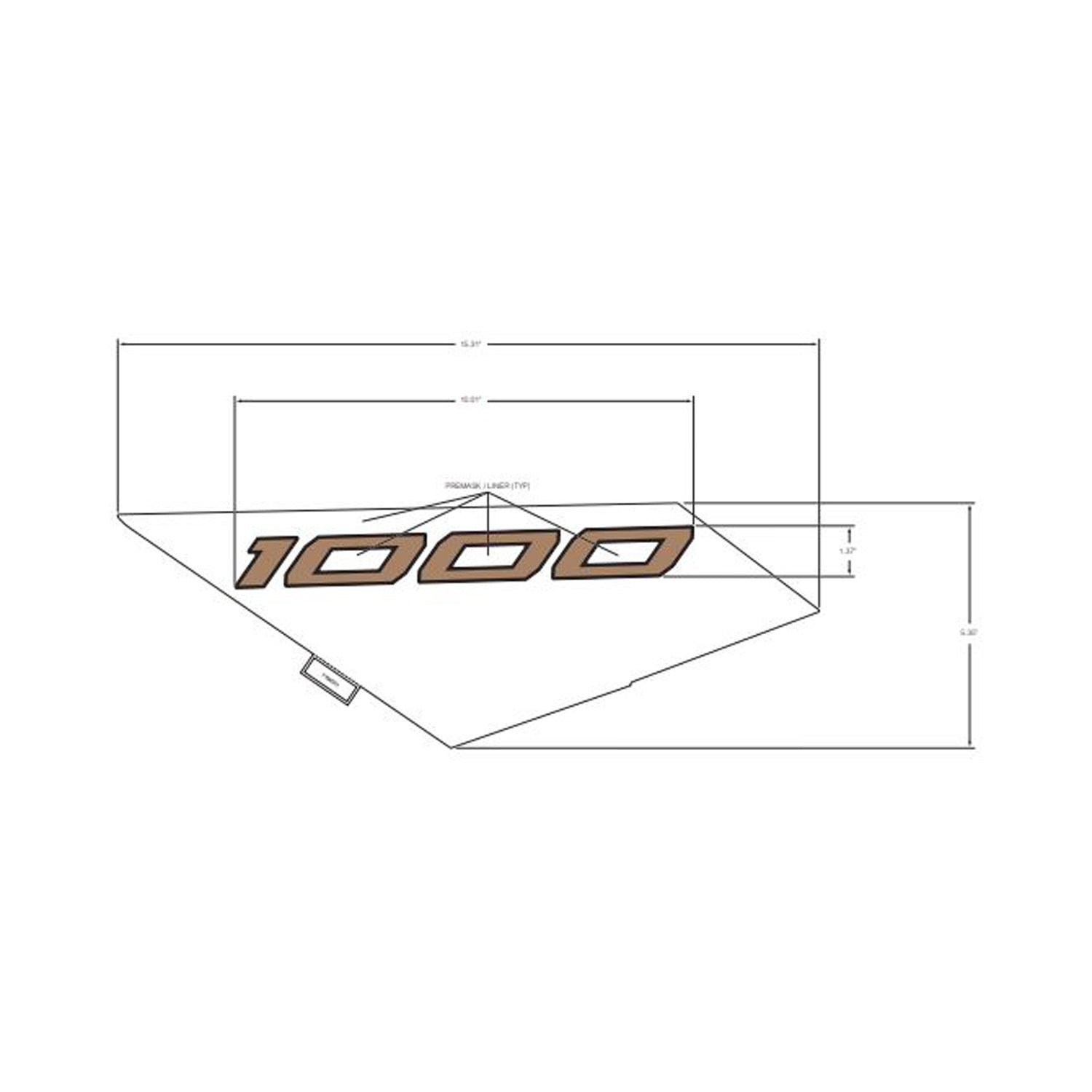 Front Fender Decal, Upper, 1000, Left by Polaris