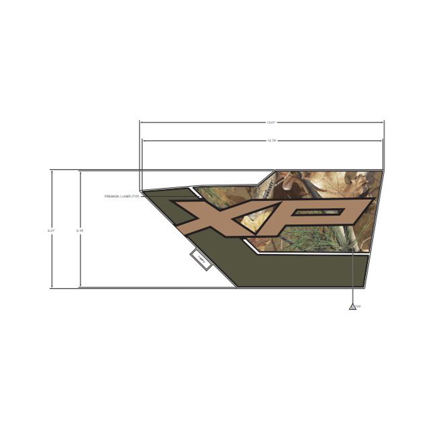 Front Fender Decal, Upper, Xp, Left by Polaris