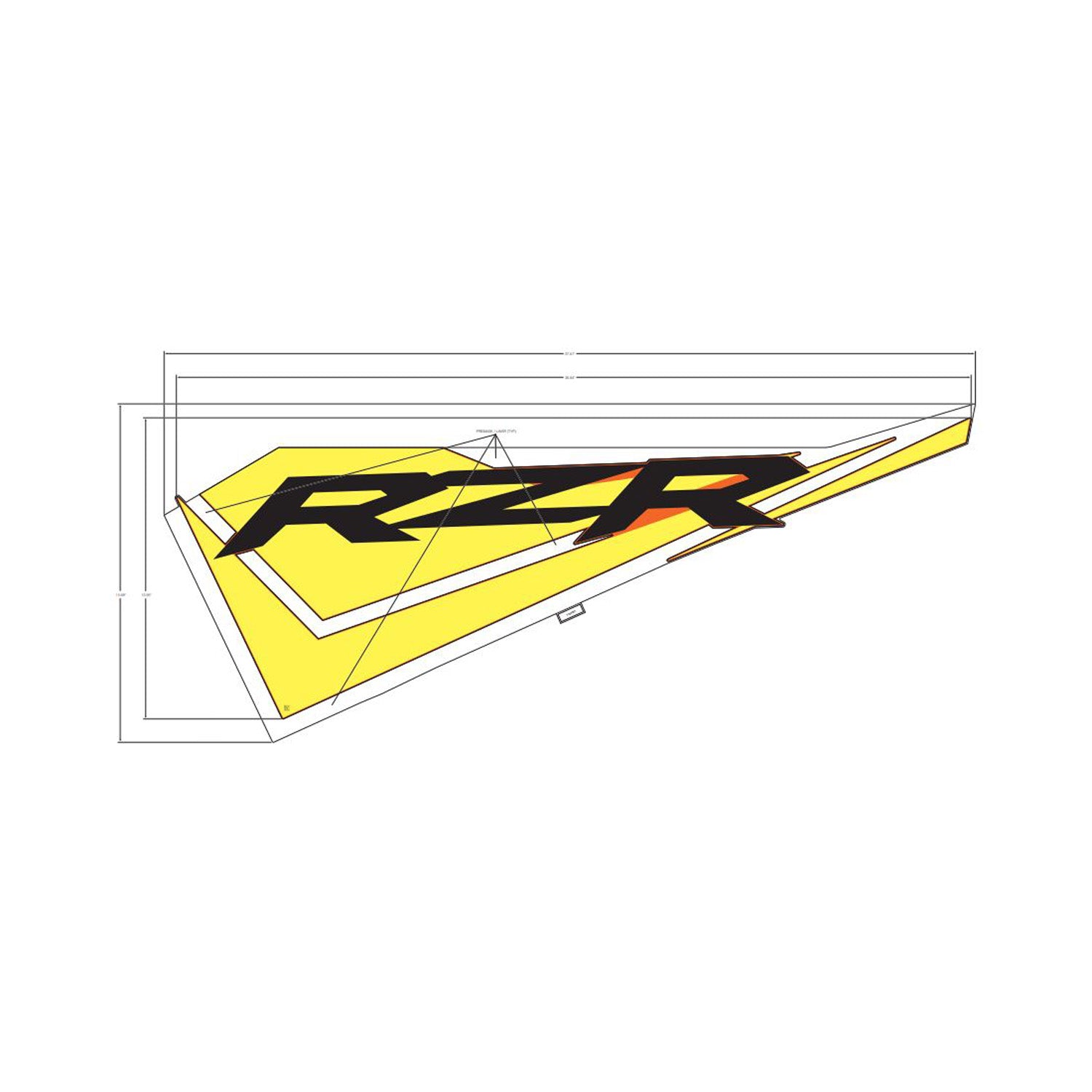 Front Upper Door Decal, RZR, Left by Polaris