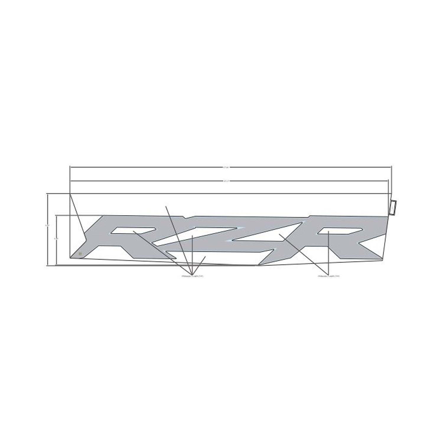 Upper Door Decal, RZR, Left by Polaris